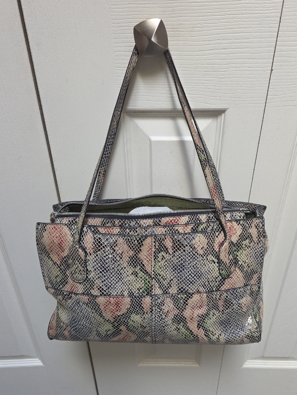 HOBO Friar Multicolor Snake-Print Tote Bag No Visible Defects